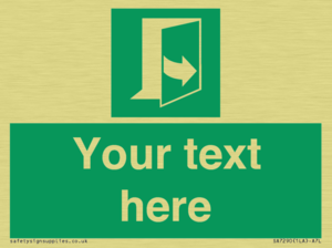 Custom sign safe condition door opens pulling left hand side